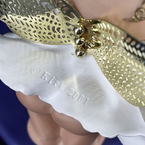 Vintage Kirk's Kritters Angel Cheeks Christmas Angel Figurine w/ Base Tree - Picture 8 of 16